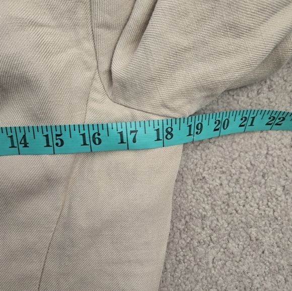 Mary Mcfadden Linen Beige Ribbon Striped Jacket. Size 6P - Picture 9 of 10